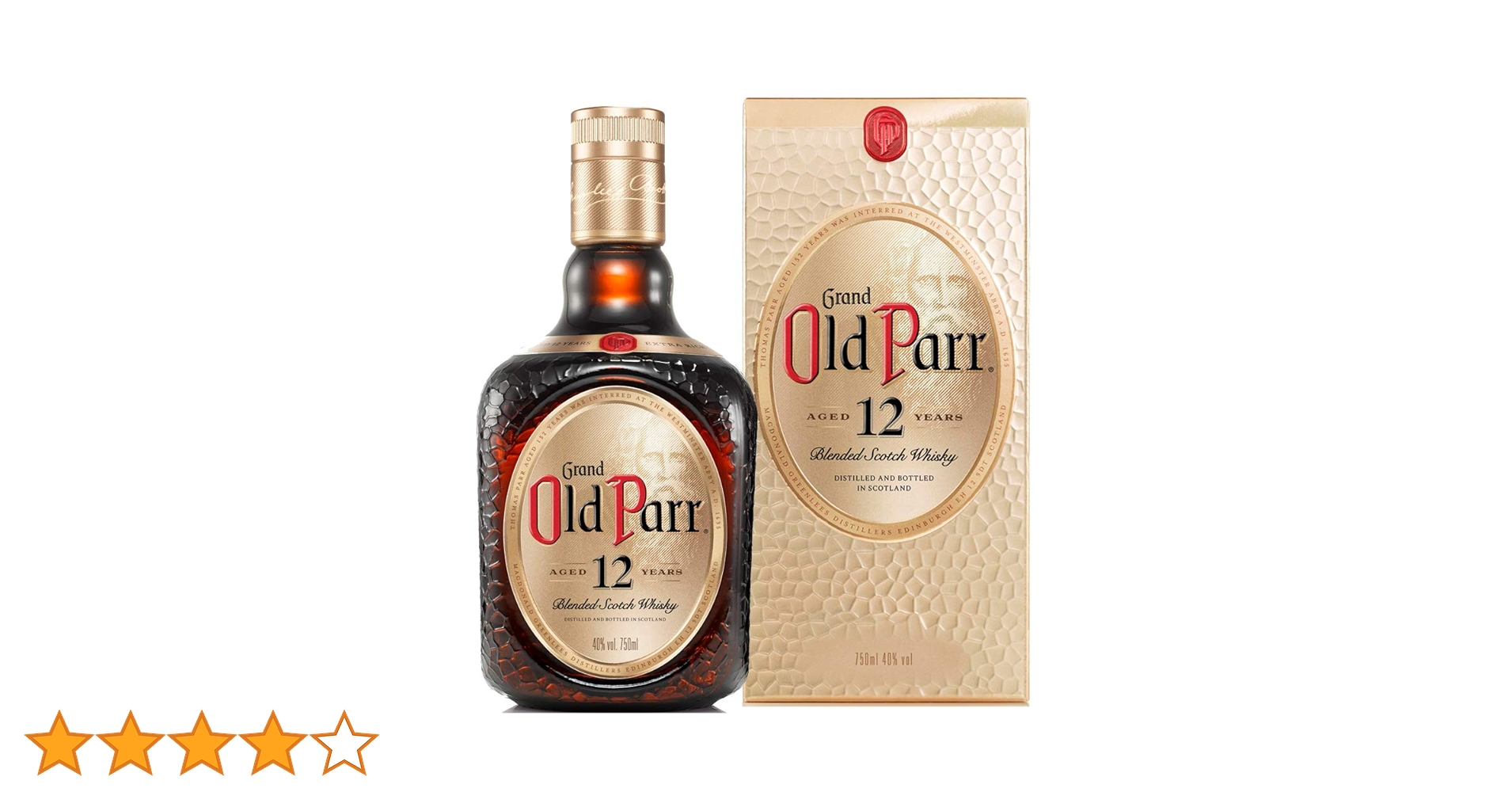 Old Parr 12年 スコッチウイスキー 　古酒　オールドパー ブレンデッドスコッチウィスキー オールドパー 12年 正規 1000ML